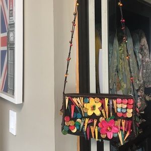 Hand made wooden bead bags